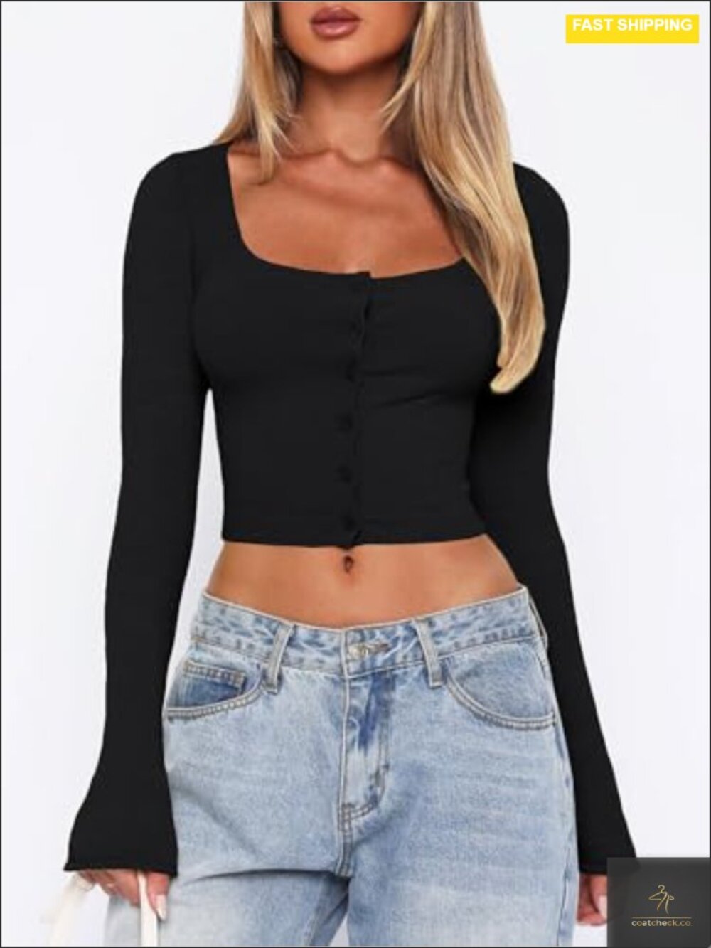 Cozy Knit Cropped Cardigan Sweater Long Sleeve Button Open Front Top - Picture 4 of 6